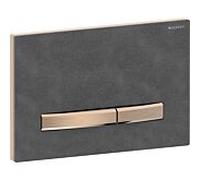 Geberit Plaque d'actionnement Sigma50 Square 115670JM2 double chasse, ardoise Mustang, or rose