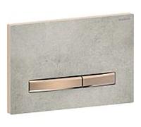 Geberit Plaque d'actionnement Sigma 50 Square 115670JV2 aspect béton, or rose, pour double chasse