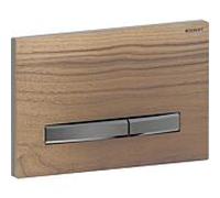 Geberit Plaque de commande Sigma50 double chasse chrome noir/noyer américain 115.671.JX.2