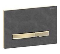 Geberit Plaque d'actionnement Sigma 50 Square 115672JM2 Mustang ardoise laiton double chasse