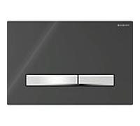 Plaque de déclenchement Geberit Sigma 50 Square 115788DW2 noir profond RAL9005, pour double chasse
