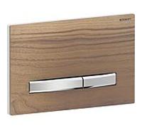 Geberit Plaque de déclenchement Sigma50 Square 115.788.JX.2 double chasse chromé/noyer américain