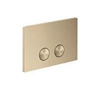 Plaque de déclenchement Hansgrohe Axor FlushPlate 42531140 pour double chasse, en métal, bronze brossé