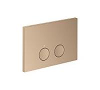 Plaque de déclenchement Hansgrohe Axor FlushPlate 42531300 pour double chasse d'eau, en métal, or rouge poli