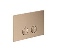 Plaque de déclenchement Hansgrohe Axor FlushPlate 42531310 pour double chasse d'eau, en métal, or rouge brossé