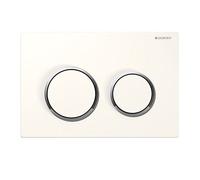 Geberit Plaque de déclenchement Omega 20 ronde 115085KJ1 blanc/chromé pour réservoirs Omega