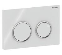 Geberit Plaque de déclenchement Omega 20 ronde 115085KJ1 blanc/chromé pour réservoirs Omega