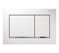 Plaque de déclenchement Omega 30 blanc/chromé brillant/blanc - (115.080.KJ.1)