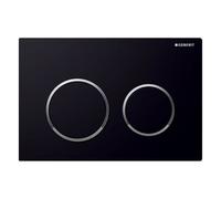 Geberit Plaque de commande Omega20 – rinçage 2 volumes – noir/chromé brillant (115.085.KM.1)