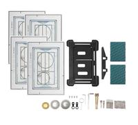 Plaque de déclenchement pour Geberit Sigma 30, plaque de commande carrelée cachée avec fixation magnétique, installation affleurante, kit complet, vertical, 4 autocollants avec patron de couture