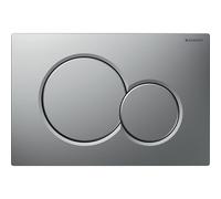 Plaque de déclenchement ronde Sigma 01 Geberit , laquée chrome mat, pour double chasse, plastique