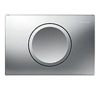 Plaque de déclenchement ronde Geberit Delta 15 115120465, chromée mate, pour chasse d'eau à arrêt automatique