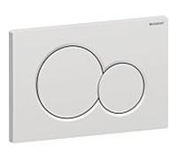 Geberit Plaque de déclenchement Sigma 01 ronde laquée chrome mat pour double chasse plastique