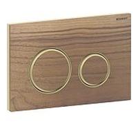Geberit Plaque de commande Sigma21 – rinçage à 2 quantités – laiton/noyer américain