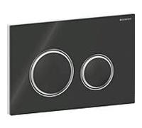 Geberit Plaque d'actionnement Sigma 50 ronde pour double chasse - noire