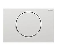 Plaque de déclenchement ronde Geberit Sigma10 115758JQ5, plaque/bouton, chrome mat, anneau chromé, plastique, pour chasse d'eau à arrêt automatique