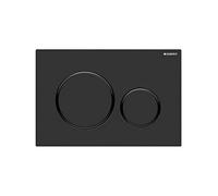 Geberit Sigma 20 Plaque de déclenchement 115882161 noir mat/noir, pour rinçage double touche, plastique de haute qualité
