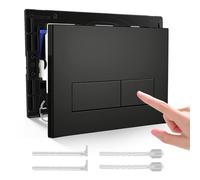 Plaque de déclenchement WC compatible avec réservoir de chasse Geberit Sigma & UP Series - Double fonction ABS - Pour Geberit Sigma 01/20/21/30/40/50, UP300/UP320 - Éléments de paroi à nettoyer - Noir