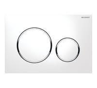 Geberit Plaque de déclenchement Sigma 20 115882KJ1 – 2 quantités ronde blanc/chromé brillant