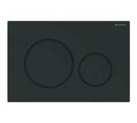 Geberit Sigma 20 Plaque de déclenchement 115882161 noir mat/noir, pour rinçage double touche, plastique de haute qualité