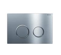Plaque de déclenchement WC - GEBERIT - SIGMA 20 - Inox mat chromée - Double mécanisme - A encastrer