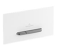Villeroy & Boch Plaque d'actionnement ViConnect 92216168 – à double chasse, blanc, boutons chromés