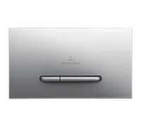 Plaque de déclenchement WC Villeroy & Boch ViConnect 92218069 double chasse, plastique, chrome mat