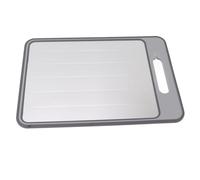 Plaque de Décongélation Rapide, Planche à Découper de Meulage Résistante à l'usure en Alliage d'aluminium Antidérapant Multifonctionnel pour la Cuisine à Domicile (Gris)