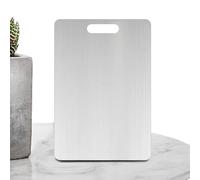 Plaque De Découper En Titane - 489 G Microtech - Planche à découper En Titane | Notre Visage De La Qualité De La Nourriture Pour Viande, Fruits Et Légumes | Maison Et Cuisine De Camping, Métal Durable