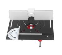 Plaque de Défonceuse pour Banc de Travail du Bois, Diamètre 63,8-65 Mm, Levage Robuste en Alliage d'aluminium, Acier Inoxydable, Plage de Levage 0-47 Mm pour Machine à Graver (Noir)