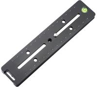 Plaque de dégagement rapide avec double rail de précision Arca Dovetails, niveau à bulle et échelle décimale de précision, double rail macro 180 mm