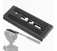 Plaque de Dégagement Rapide Coulissante Caméra Quick Release Plate Plaque QR pour Trépied avec Vis 1/4"" et 3/8"" pour Manfrotto 501HDV 503HDV 701HDV MH055M0-Q5.[V575]