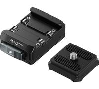Plaque de dégagement rapide et kit de serrage 38 mm,adaptateur de montage pour appareil photo avec trous filetés de 6,35 mm-20 et 3/8""-16,plaque de base pour trépied,monopode,AM-QC01