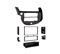 Plaque de façade 2-DIN avec vide poche compatible avec Honda Fit/Jazz(GE) schwar