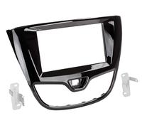Plaque de façade 2-DIN compatible avec Opel Karl 2015-2018 noir piano