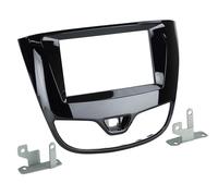 Plaque de façade 2-DIN compatible avec Opel Karl 2017-2019 noir piano