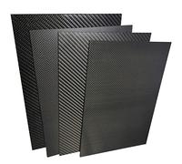 Plaque de fibre carbone, 245 x mm, épaisseur 0,5-6, haute résistance, forgée 3K, température, for drone/jouets RC, 1 pièce(5.0mm Twill Glossy)