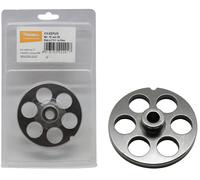 PLAQUE DE FILETAGE EN ACIER POUR HACHOIR À VIANDE N.22 AVEC TROUS MM. 6