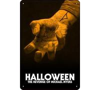 Plaque de film Halloween 5 : La Revanche de Michael Myers (1989) - Plaque en métal - 20,3 x 30,5 cm - Décoration murale rétro vintage
