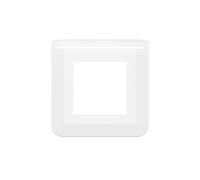 Plaque de finition 1 poste 2 modules blanche Legrand Mosaic, lot de 10
