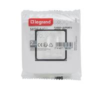 Legrand – Support à vis et plaque Mosaic – simple – blanche