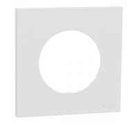 Plaque de finition 1 poste - Odace - S920702 - Schneider - Blanc craie