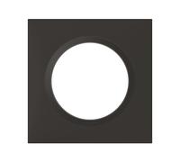Plaque de finition 1 poste Dooxie noir velours Legrand