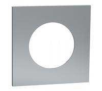 Plaque de finition 1 poste effet Titane - Odace Métal SCHNEIDER