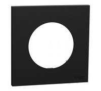 Plaque de finition 1 poste noir onyx - Odace II SCHNEIDER
