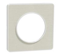 Plaque de finition 1 poste Schneider Electric Odace Kvadrat S520802KW coloris blanc l.85 x P.10 x H.85 mm