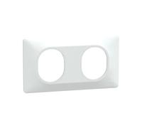 Schneider Electric - Ovalis - Plaque de finition - 2 postes Horizontal - entraxe 71 mm - Blanc - S720304