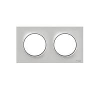 - Plaque de finition 2 postes - sable - Odace - Schneider