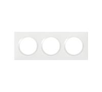 Legrand Plaque de finition Dooxie 3 postes blanche