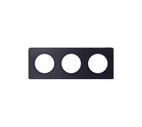 - Plaque de finition 3 postes horizontale/verticale - anthracite - Odace - Schneider